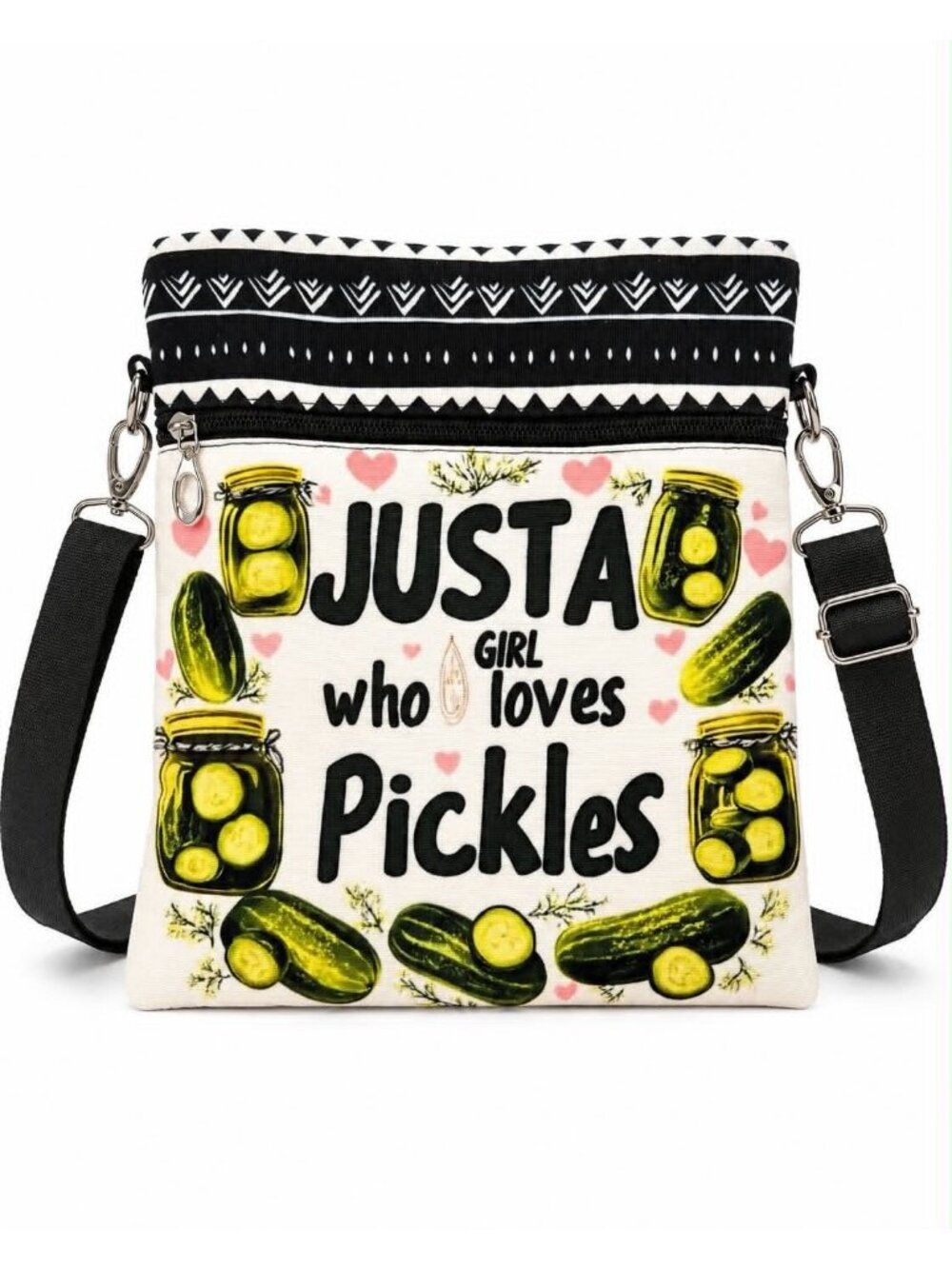 Just a Girl Who Loves Pickles Crossbody Bag